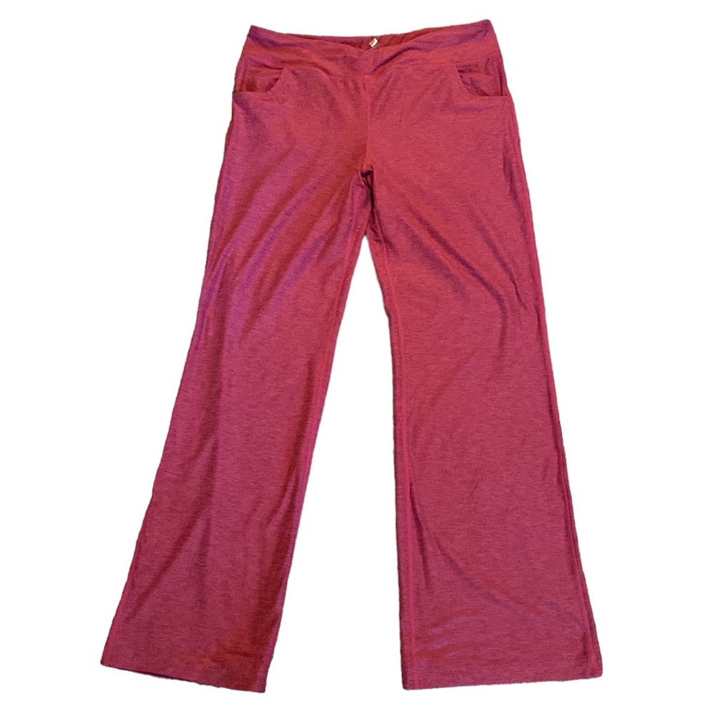 LuLaRoe Rise 1X Passionate Yoga Pants Side Pockets Heathered Pink